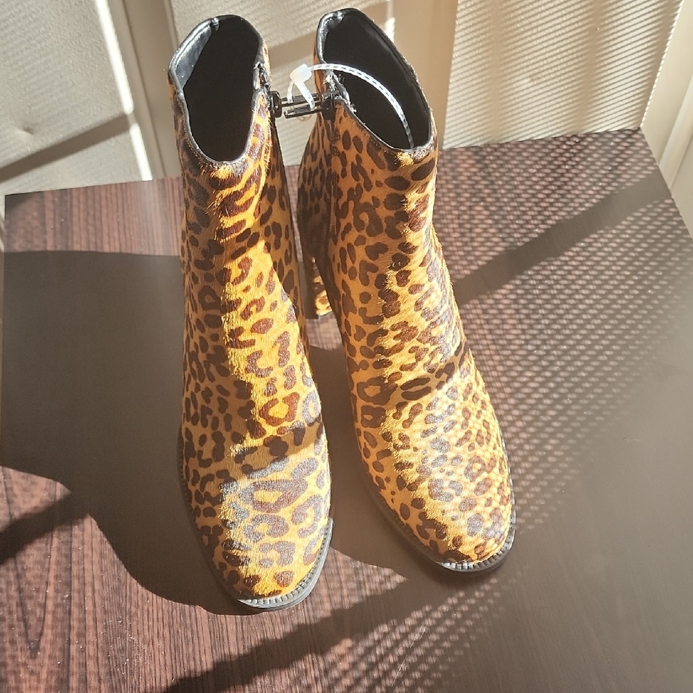 Steve MaddenJozie-L Leopard Print Haircalf Block Heel Booties